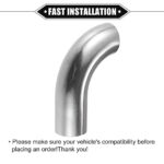 VekAuto 1.5" 90 Degree Stainless Steel Exhaust Elbow Pipe Tube - Image 7