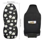 Cute Daisy Black Car Seat Covers Set | Universal Fit | Women's Floral Auto Accessory - Image 3