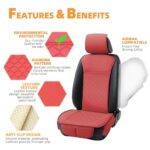Premium Red Leather Car Seat Covers | Universal Fit | Waterproof Protection - Image 2