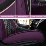 Luxe Waterproof Purple Car Seat Covers - Universal Fit SUV Truck Protection - Image 5