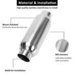2.5" Universal Stainless Steel Exhaust Muffler Deep Sound 12" Pair - Image 4