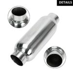 2.5" Universal Stainless Steel Exhaust Muffler Deep Sound 12" Pair - Image 3