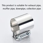 2.5" Stainless Steel Muffler Clamp Exhaust Pipe Repair Kit - Image 7