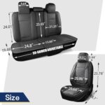 Waterproof Leather Car Seat Covers SUV Universal Fit Front Seats Beige - Image 5