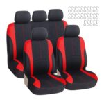 car seat covers red and black