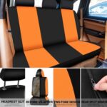 Cozy Orange Car Seat Cover Set: Full Protection with Fluffy Steering Wheel Cover - Image 6