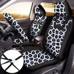 Leopard Print Car Interior Set: 17pc Seat Covers Steering Wheel Protection - Image 4