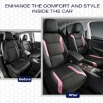Skechers Memory Foam Car Seat Covers Pink 2PC Front Airbag Safe SUV - Image 6