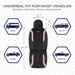 Skechers Memory Foam Car Seat Covers Pink 2PC Front Airbag Safe SUV - Image 5