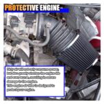 Universal 76-102mm High Flow Air Intake Filter Washable Black - Image 4