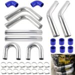 BAGARAATAN Universal 3" Aluminum Intercooler Piping U-Pipe Kit with Coupler and T-Clamps