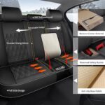 Mazda CX-5 Leather Seat Covers 2013-2025 Waterproof Full Set Black 5-Seat - Image 3