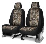 Black Camo Seat Covers: Maple Forest Design for Trucks, Cars & SUVs - Image 2