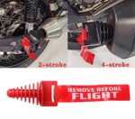 Universal Exhaust Wash Plug 0.8-2.2" Red | Dirt Bike ATV Motorcycle Silencer - Image 6