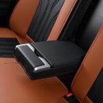FLORICH Waterproof Leather Car Seat Covers 2 Pack Brown Black - Image 7
