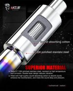 Performance Exhaust Tip 15" Stainless Steel 2"-3" Universal Titanium Burnt Muffler Outlet - Image 2