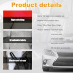 Universal Fit Car Seat Covers Set: Red Two-Tone Washable Full Protection 9PC - Image 3