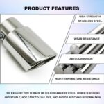 2.5" to 3.3" Chrome Exhaust Tip Universal Stainless Steel Tailpipe - Image 5
