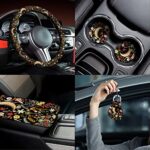 Floral Car Seat Covers 15pc Set with Steering Wheel Cover Auto - Image 5