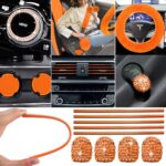 Cozy Orange Car Seat Cover Set: Full Protection with Fluffy Steering Wheel Cover - Image 4