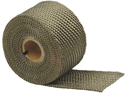 Design Engineering Titanium Exhaust Heat Wrap with Lava Rock Technology - 2" x 25' - Heat Wrap for Exhaust Pipes, Pliable Exhaust Wrap Tape, Withstands 1800°F Direct Heat & 2500°F Intermittent Heat