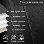 GIANT PANDA Leather Front Seat Covers for Nissan Rogue Altima Sentra Custom Fit Black - Image 5
