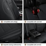 Premium Leather Jeep Grand Cherokee Seat Covers | Full Set Custom Fit 2011-2021 Black - Image 5