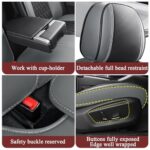Luxury Waterproof Car Seat Covers Full Set - Universal Leather Fit Toyota Kia Ford - Image 5