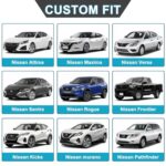 GIANT PANDA Leather Front Seat Covers for Nissan Rogue Altima Sentra Custom Fit Black - Image 3