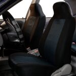 FH Group Universal Black Cloth Front Bucket Seat Cover Washable - Image 2