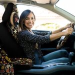 Floral Car Seat Covers 15pc Set with Steering Wheel Cover Auto - Image 2