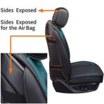 Premium Leather Car Seat Covers: Universal Fit, Waterproof, Black-Green Accent - Image 5