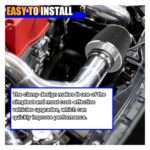 Universal 76-102mm High Flow Air Intake Filter Washable Black - Image 6