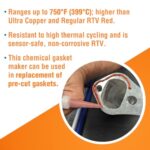 Permatex Red High Temp Gasket Maker Sealant 3oz 650F - Image 6