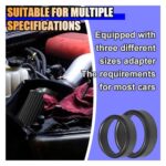 Universal 76-102mm High Flow Air Intake Filter Washable Black - Image 5