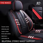 Infiniti G35 Leather Seat Covers 2003-2008 Waterproof Black Red Airbag Safe - Image 3