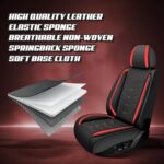 Ford Mustang Leather Seat Covers 2000-2024 | Sport Style Black Red 5-Seat Set - Image 5