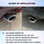 2.5" to 3.3" Chrome Exhaust Tip Universal Stainless Steel Tailpipe - Image 4