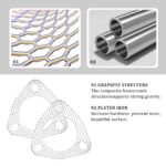 2.25" 3-Bolt Exhaust Flange Gasket Set for Muffler Header 2PC - Image 6