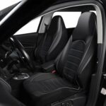 Premium PU Leather Car Seat Covers | Universal Fit | Black Gray Bucket Seats - Image 2