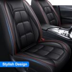 Nissan Sentra Custom Leather Car Seat Covers - Waterproof Black Red 2000-2024 - Image 4