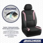Skechers Memory Foam Car Seat Covers Pink 2PC Front Airbag Safe SUV - Image 4