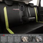Universal Car Seat Covers: Breathable 3D Mesh Leather Grain Full Set Black Green - Image 5