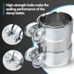 2.5" Stainless Steel Exhaust Band Clamp Butt Joint Flange - Image 4