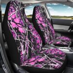 Pink Camo Car Seat Covers Set of 2 Front Bucket SUV Truck Universal - Image 3