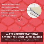 Premium Red Leather Car Seat Covers | Universal Fit | Waterproof Protection - Image 4