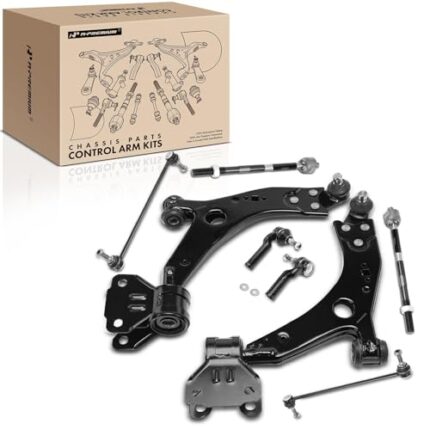 A-Premium Set of 8, Front Lower Control Arm, Sway Bar Link, Inner Outer Tie Rod End, Compatible with Lincoln MKC 2015 2016 2017 2018 2019 L4 2.0L & L4 2.3L