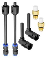 Air Suspension Strut Elbow with Hose Repair Kit Fit for Jeep Grand Cherokee Quadra Lift 2011-2020, Replace 68084809AA 2 Pack
