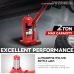 Auto Dynasty 2 Ton Hydraulic Bottle Jack 6-12 Inch Lift Red - Image 2