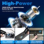 Powerful Electric Air Duster for Electronics, Keyboard Cleaning, Rechargeable Cordless Blower - Image 2